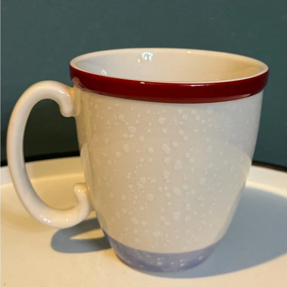Pair of Williams Sonoma Nordic Elf Festive Snowman and Gnome Stoneware Mugs